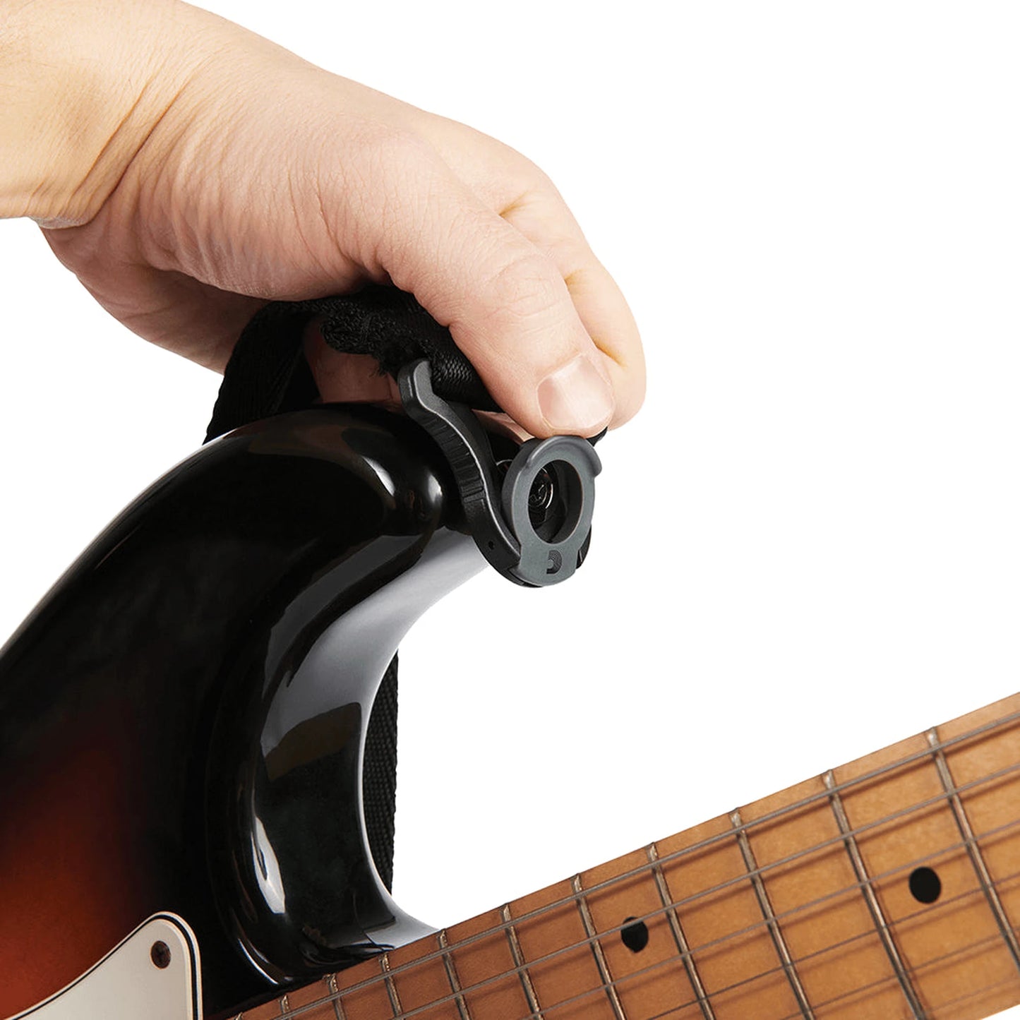 D’Addario Auto Lock Nylon Guitar Strap – Black