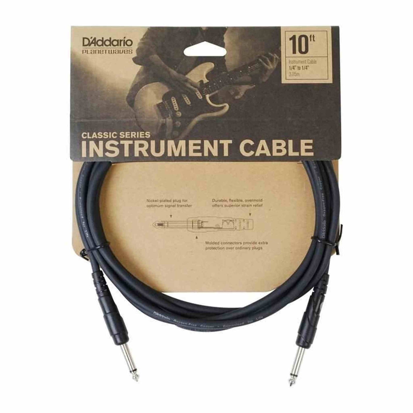 DADDARIO CLASSIC SERIES INSTRUMENT CABLE 10FT - Joondalup Music Centre