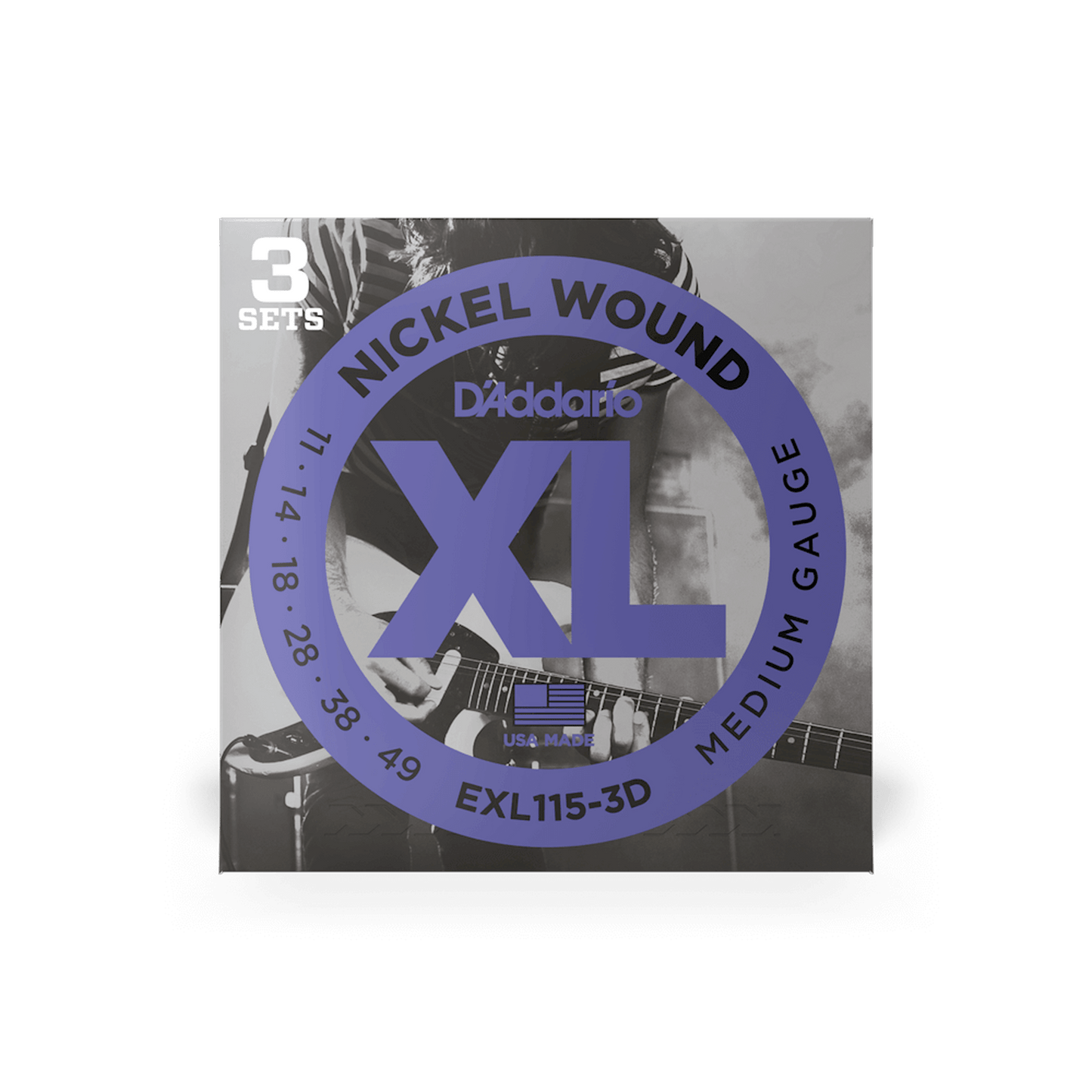 DADDARIO EXL115 ELECTRIC STRINGS 3 PACK - 11-49 - Joondalup Music Centre