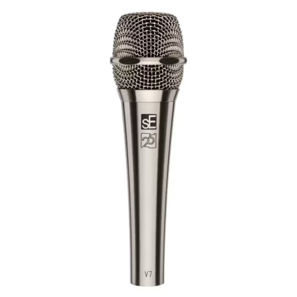 sE Electronics V7 Brushed Nickel-plated Handheld Vocal Microphone – 25th Anniversary Edition
