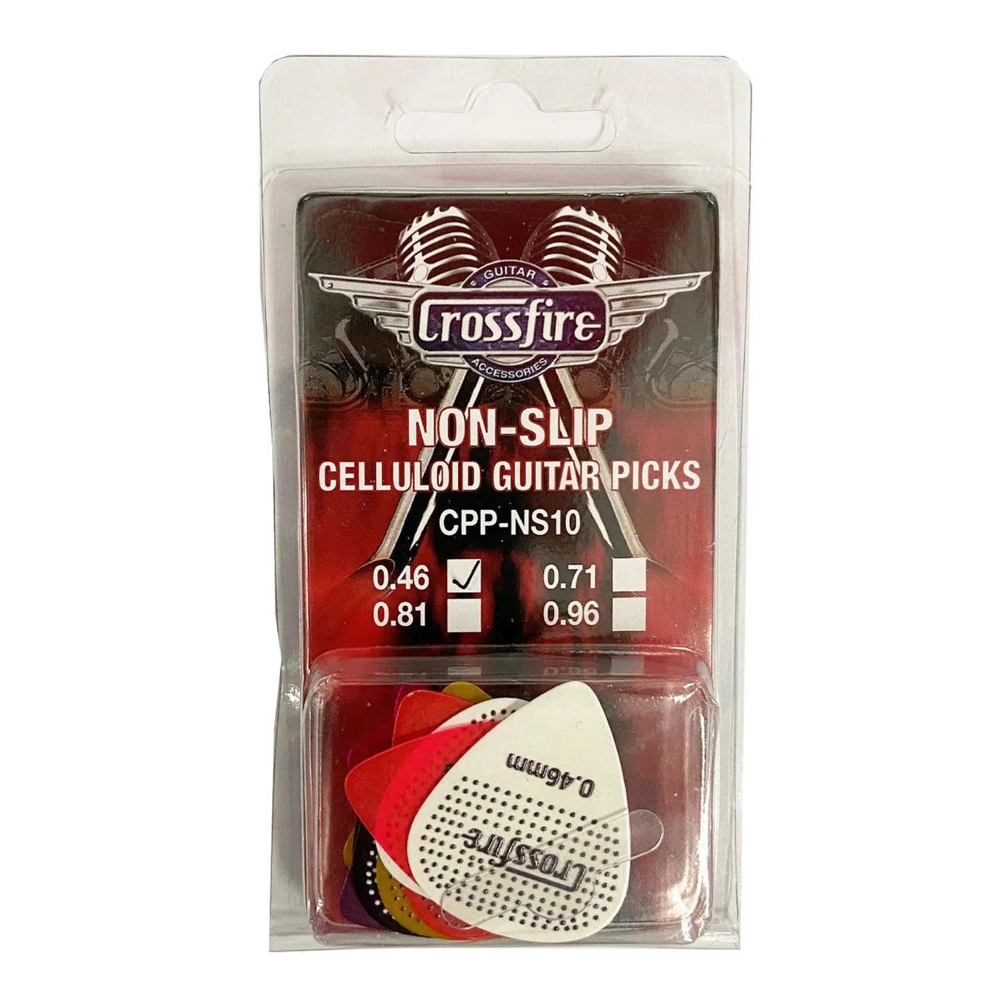 Crossfire Non Slip Guitar Picks - 10 Pack