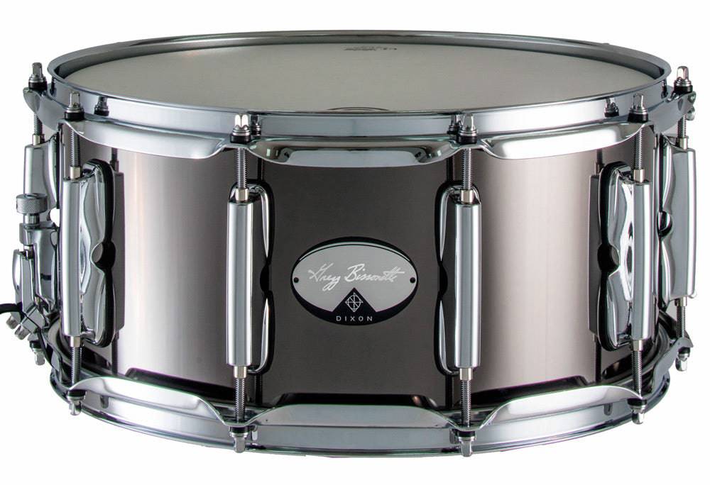 Dixon Gregg Bissonette Signature Steel Snare Drum In Black Nickel - 14 X 6.5 - Joondalup Music Centre