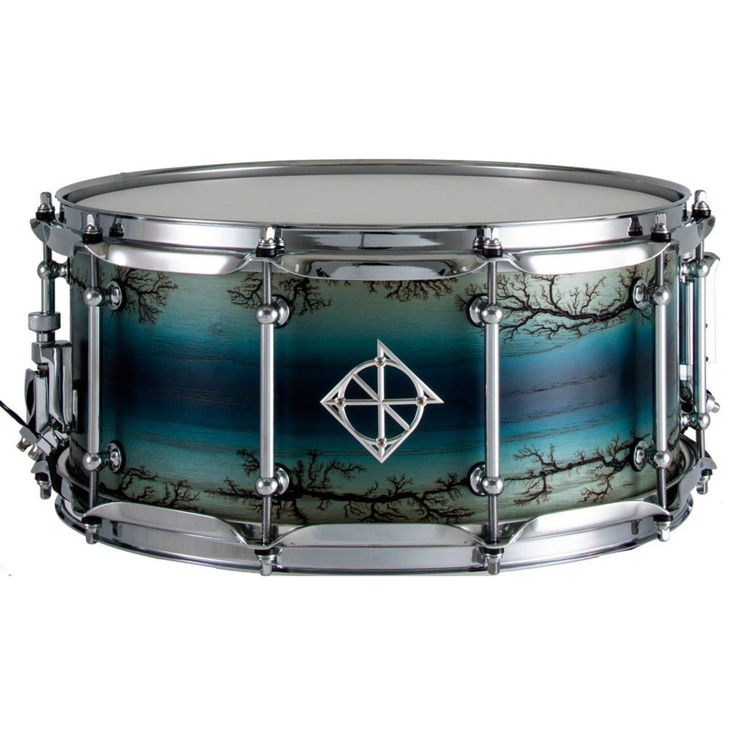 Dixon Artisan Series Ash Snare Drum - Enchanted Blue Reverse Burst - 14 x 6.5 - Joondalup Music Centre