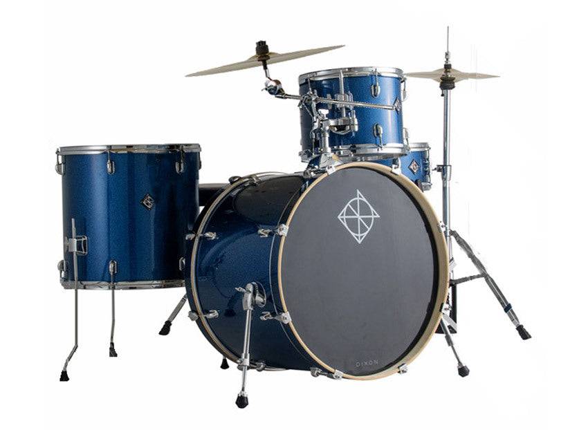 DIXON SPARK SERIES 4-PCE DRUM KIT WITH CYMBALS IN OCEAN BLUE SPARKLE - Joondalup Music Centre