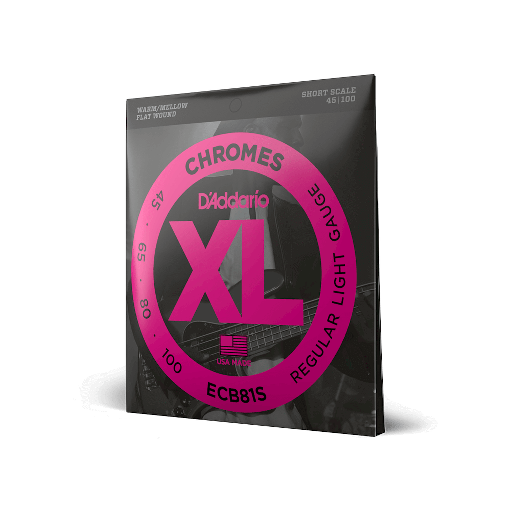 D'Addario ECB81S Light Short Scale Chromes Bass Guitar Strings - 45-100-BASS GUITAR-Joondalup Music Centre