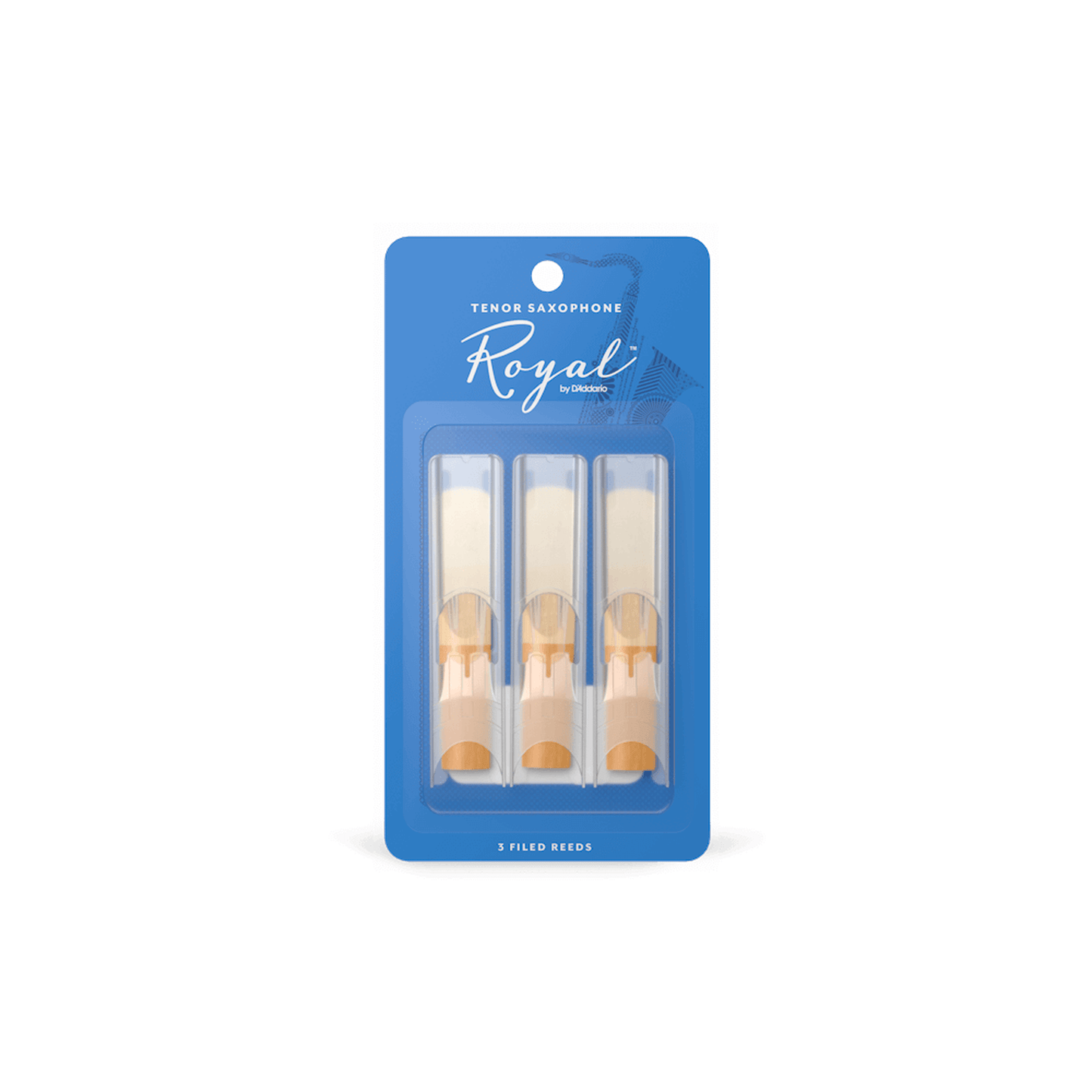 Royal by D'Addario Tenor Sax Reeds, Strength 2.5, 3-pack