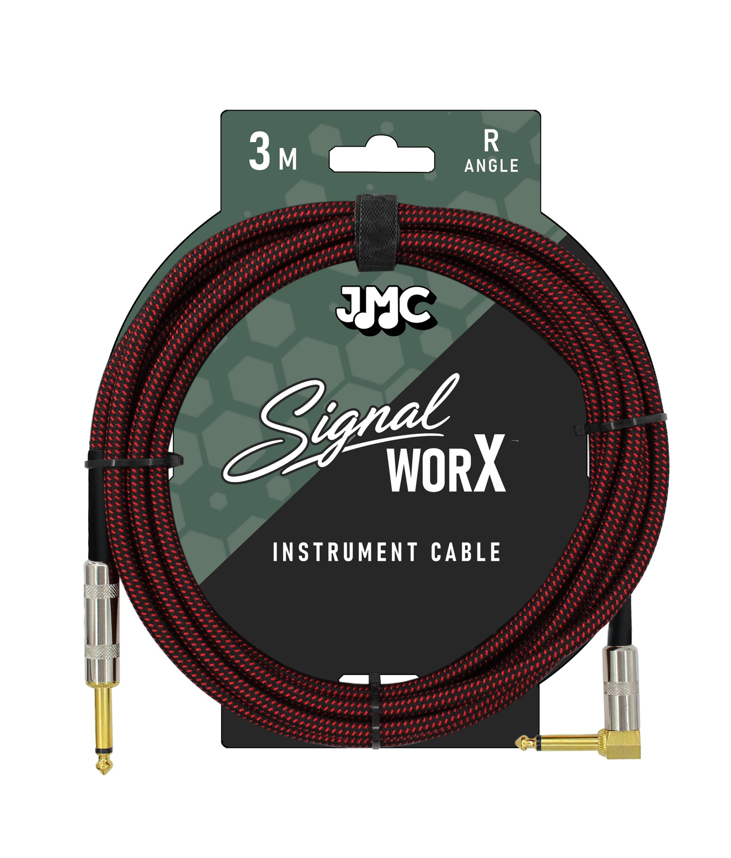 JMC SoundWorx 3m instrument Cable J/RA - Red