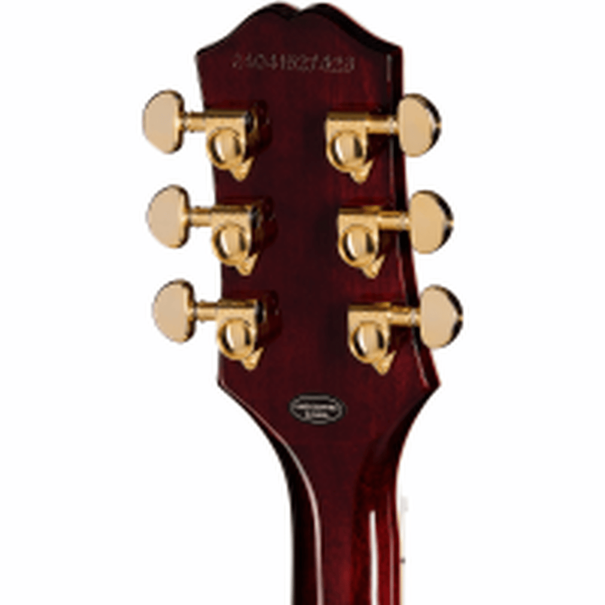 Epiphone Les Paul Custom Figured Electric Guitar - Iced Tea Burst inc. Bag neck back