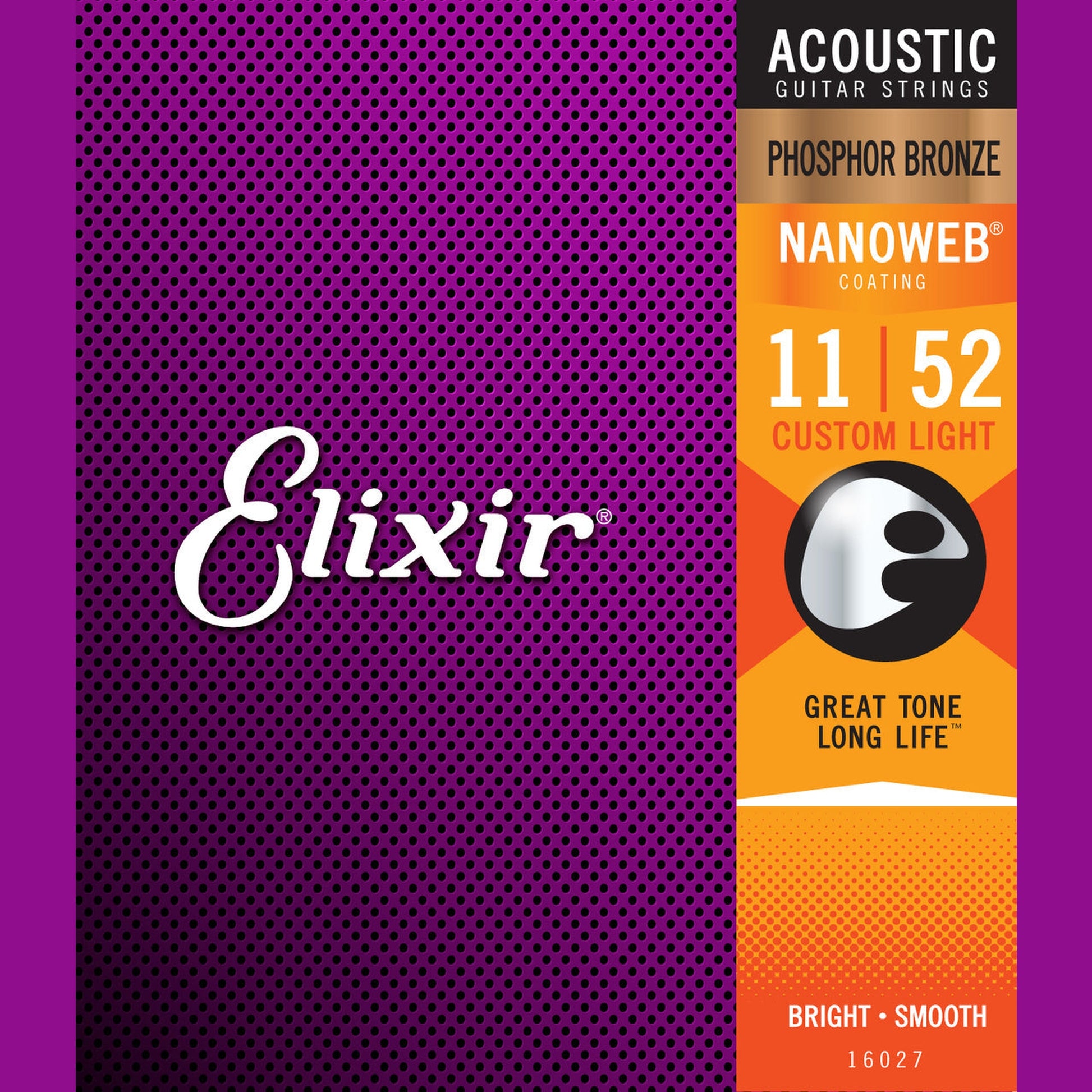 Elixir Nanoweb Phosphor Bronze Acoustic Guitar Strings - 11-52 - Joondalup Music Centre