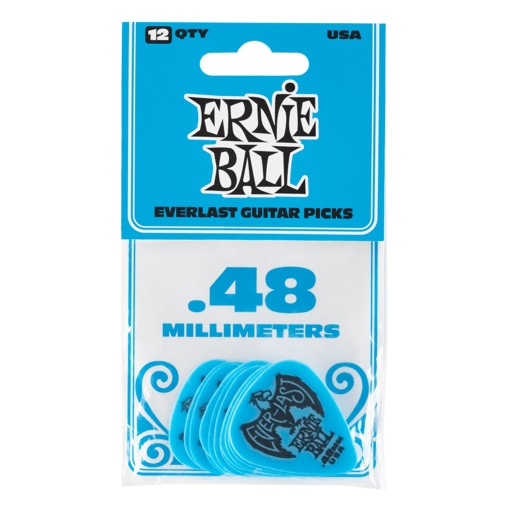 ERNIE BALL PICKS EVERLAST 0.48MM BLUE - Joondalup Music Centre
