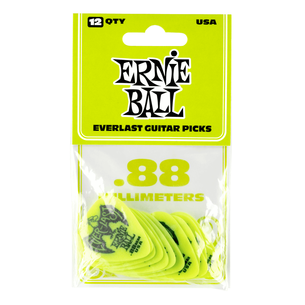 Ernie Ball Picks Everlast 0.88mm Green - Joondalup Music Centre