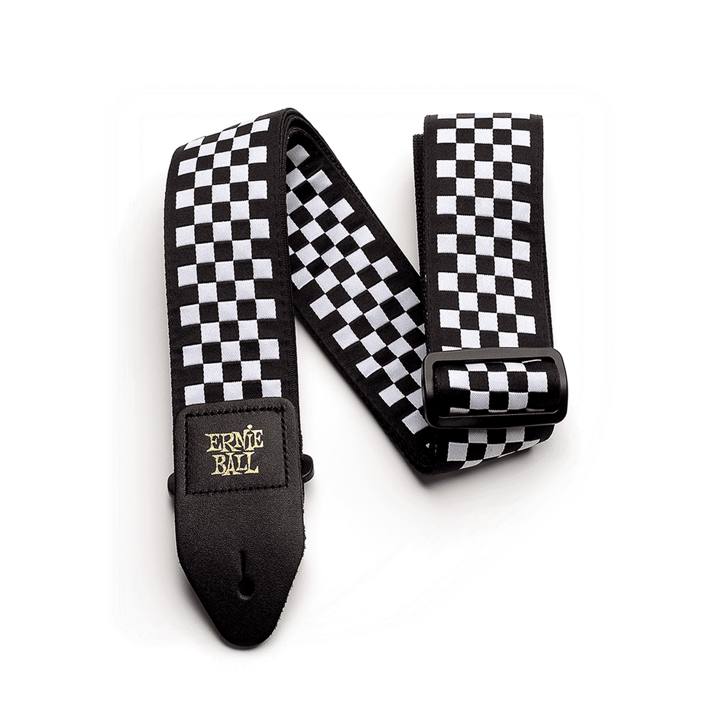 ERNIE BALL STRAP - BLACK & WHITE CHECKERED - Joondalup Music Centre