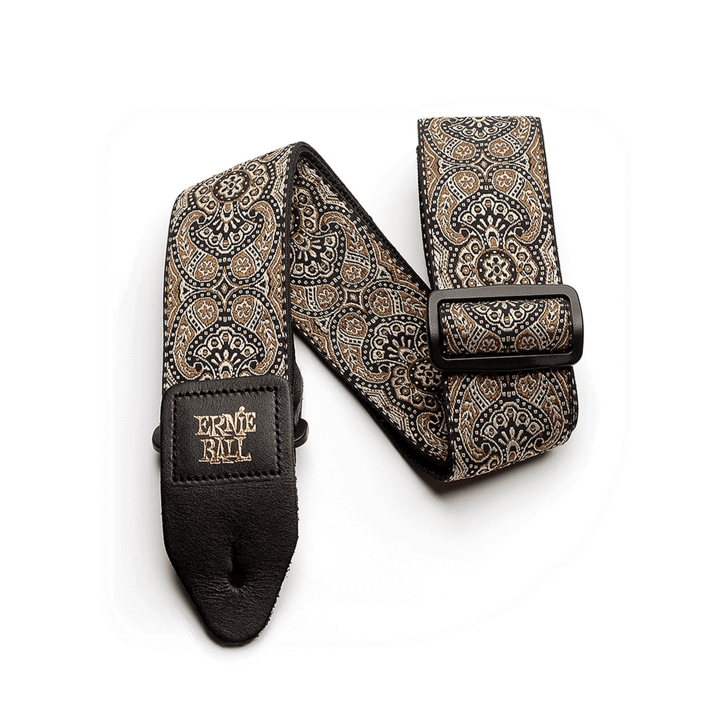 Ernie Ball Classic Jacquard Guitar Strap - Gold & Black Paisley - Joondalup Music Centre
