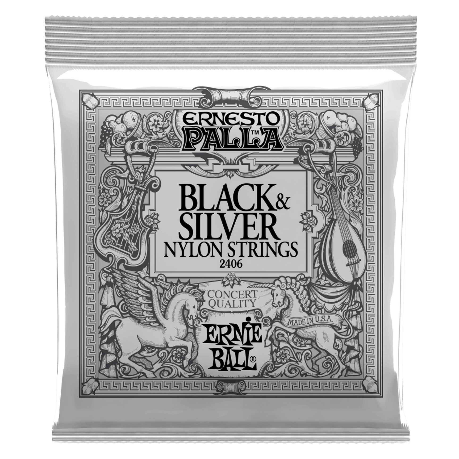 ERNIE BALL CLASSICAL STRINGS - BLACK & SILVER - Joondalup Music Centre