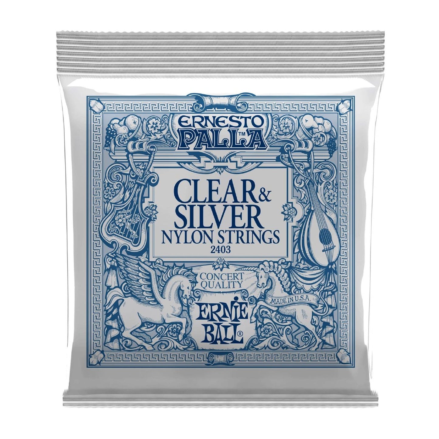 Ernie Ball Clear & Silver Nylon Classical Guitar Strings - Tie End - Joondalup Music Centre