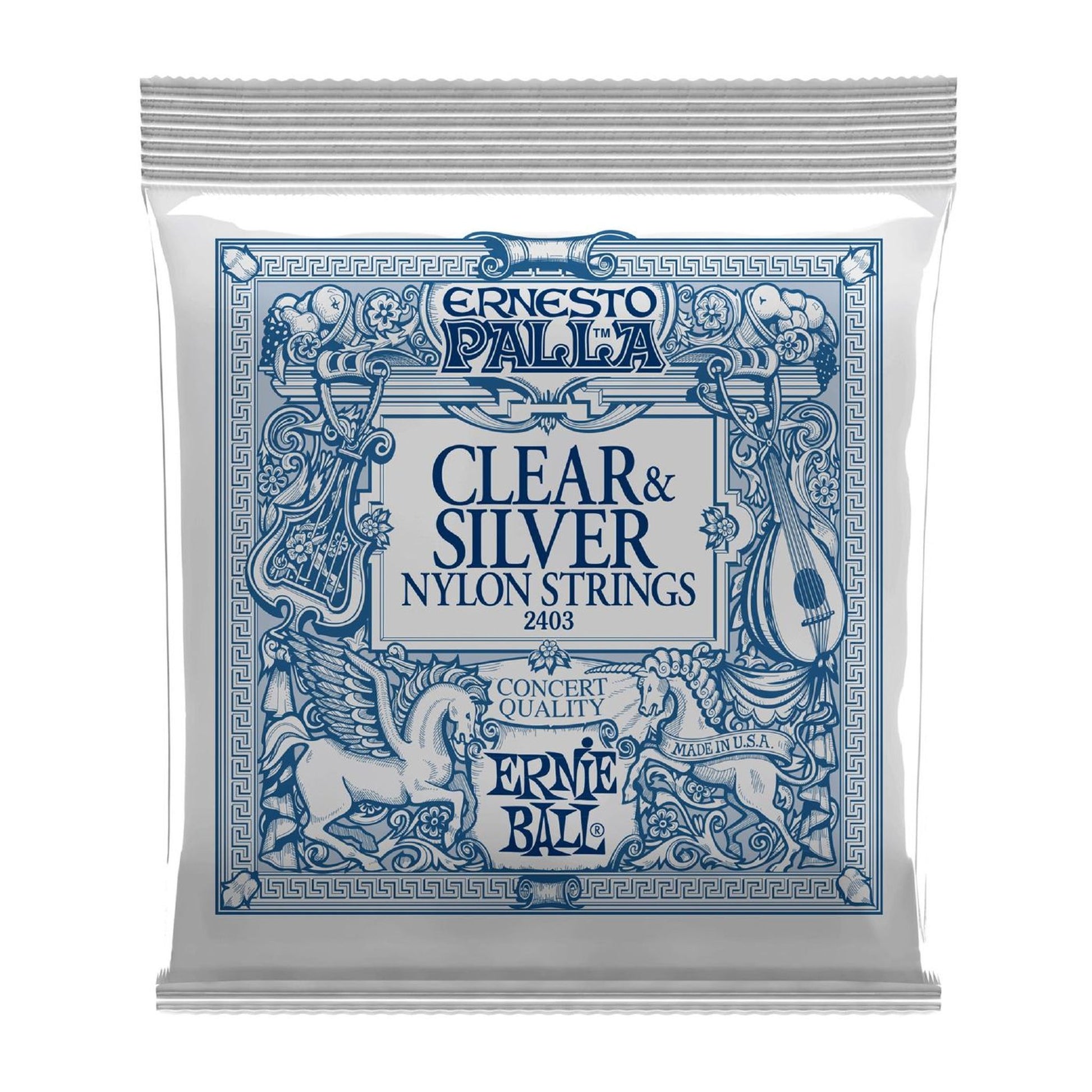 Ernie Ball Clear & Silver Nylon Classical Guitar Strings - Tie End - Joondalup Music Centre