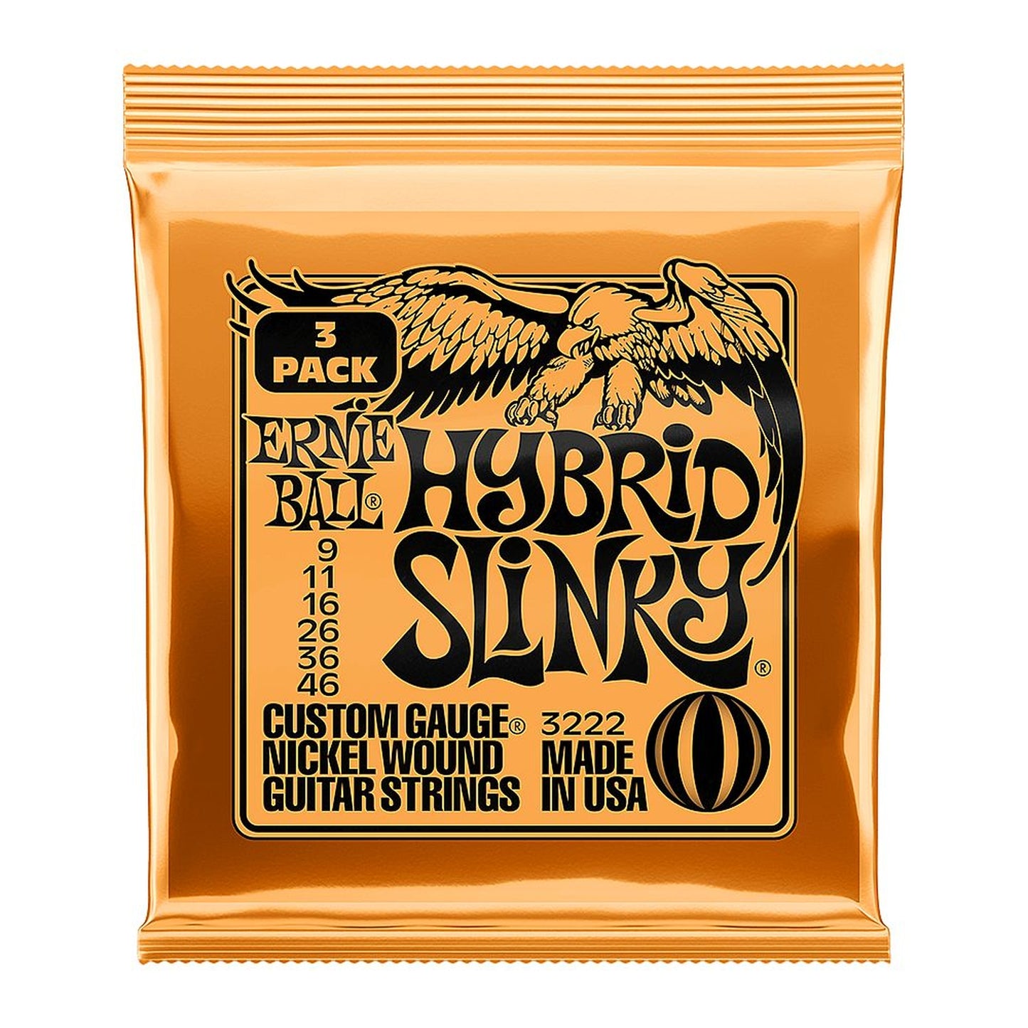 Ernie Ball Hybrid Slinky Electric Strings 3 Pack - 9-46 - Joondalup Music Centre