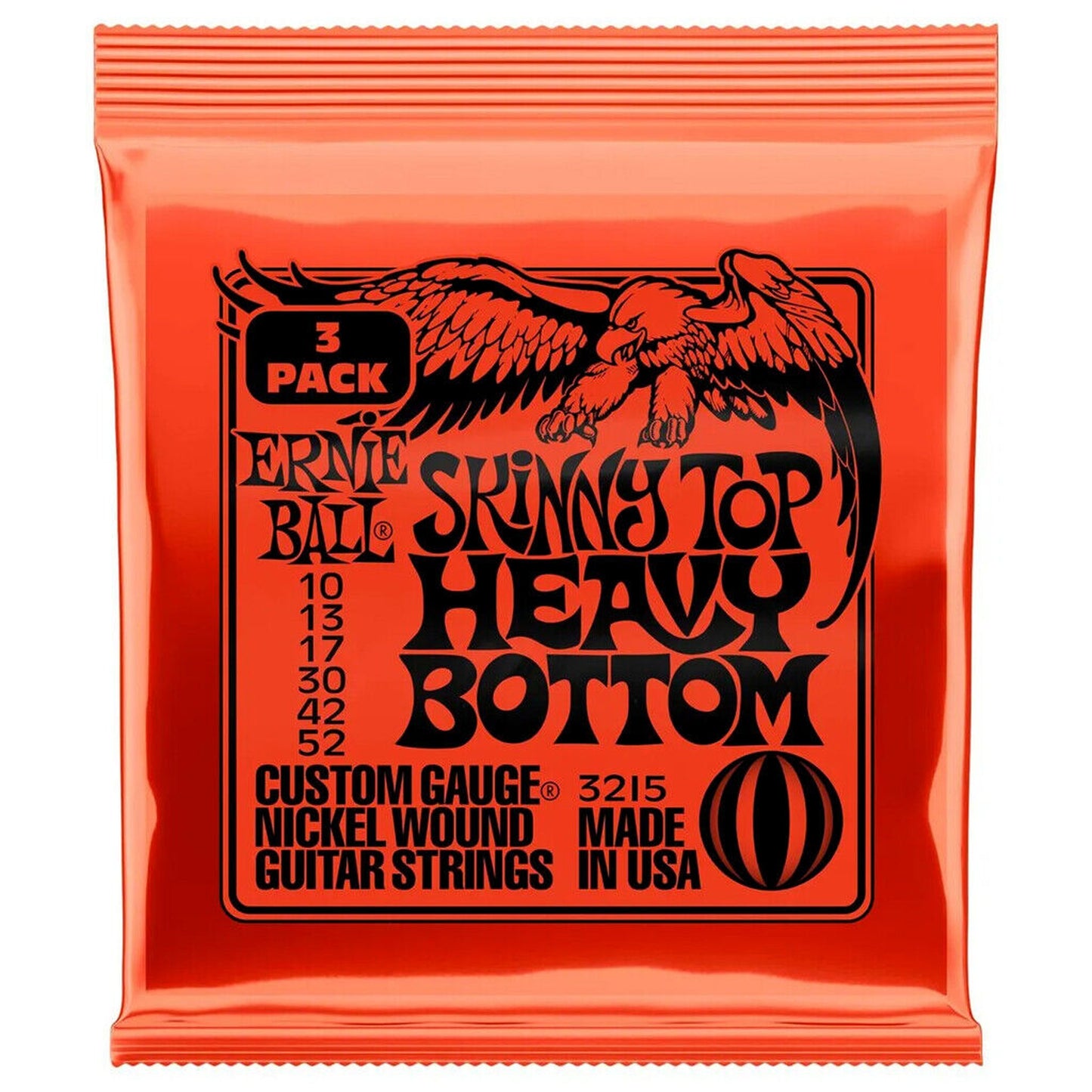 Ernie Ball Skinny Top Heavy Bottom Electric Guitar Strings 3 Pack - 10-52 - Joondalup Music Centre