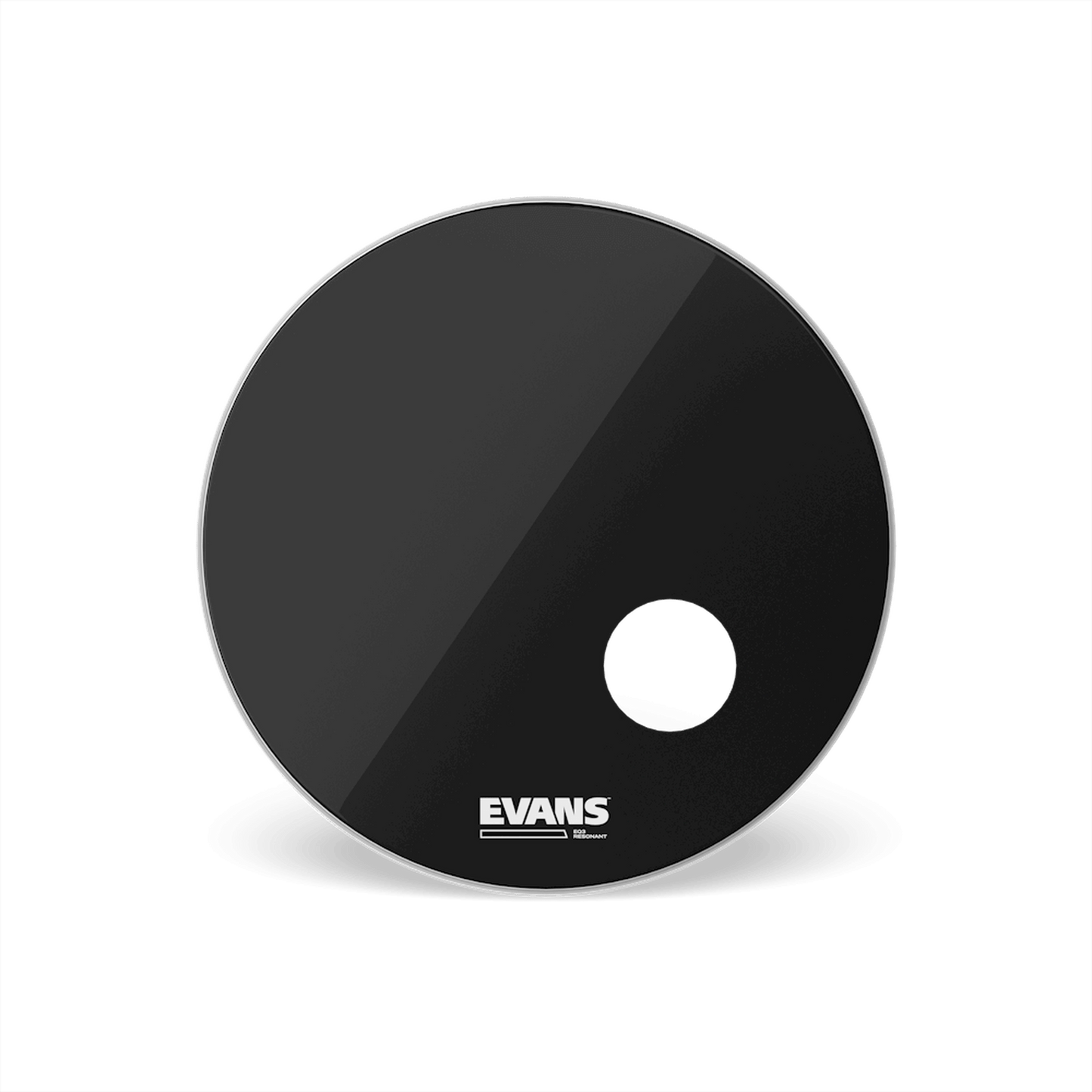 EVANS EQ3 RESONANT BLACK BASS DRUM HEAD, 24 INCH - Joondalup Music Centre
