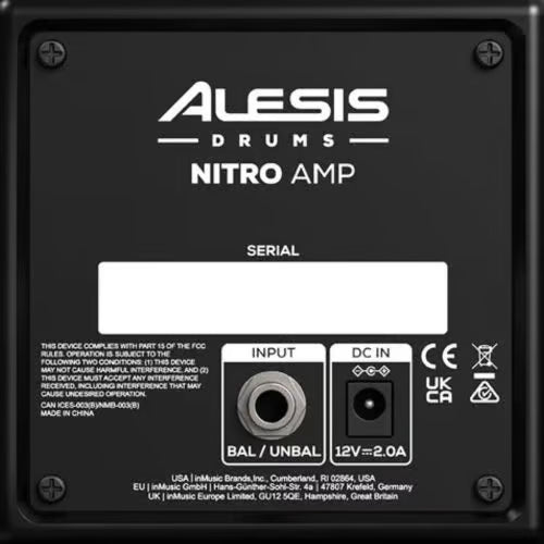 Alesis Nitro Amp Drum Monitor Compact 70w Powered Speaker