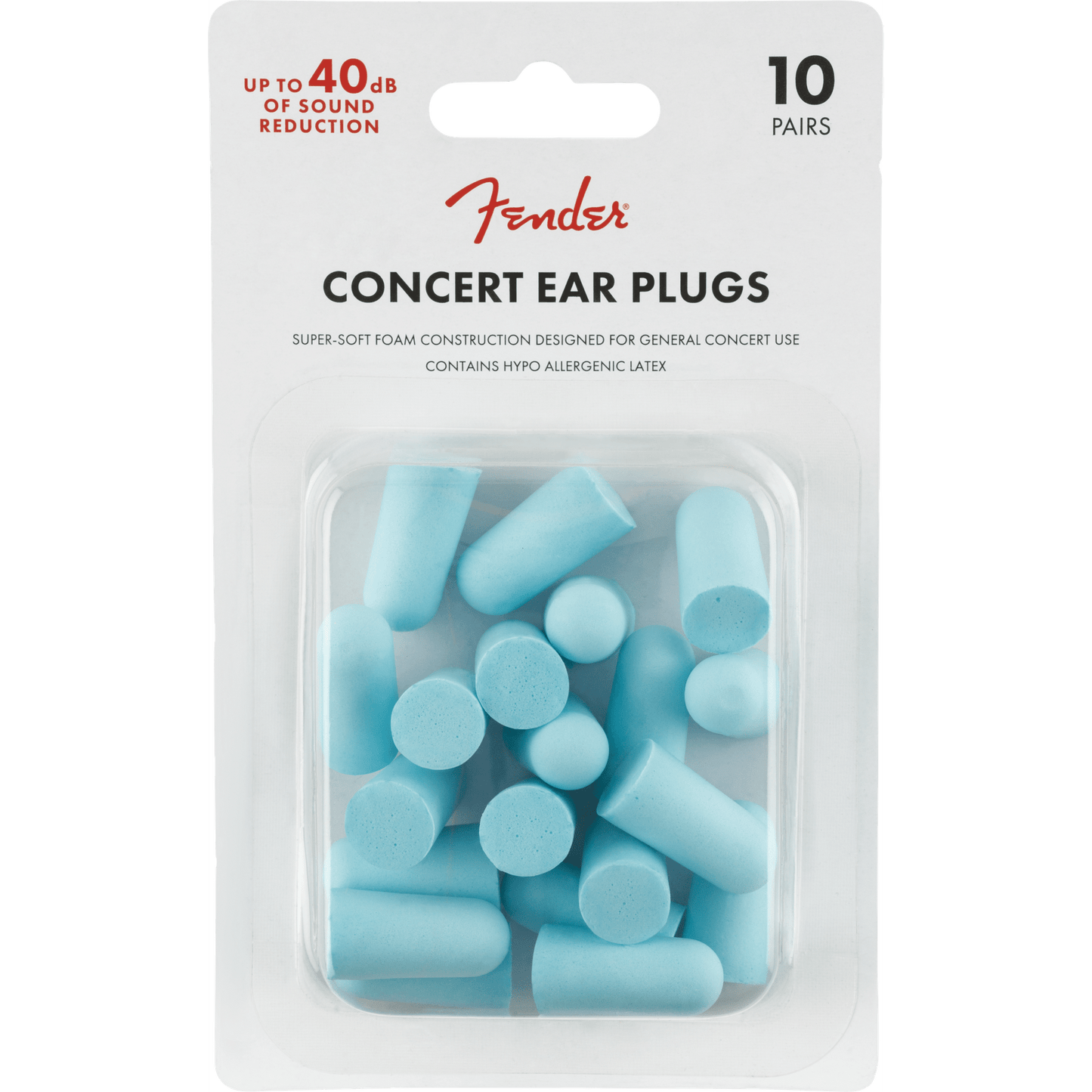 Fender Hearing Protection - Concert 10 Pair - Daphne Blue - Joondalup Music Centre