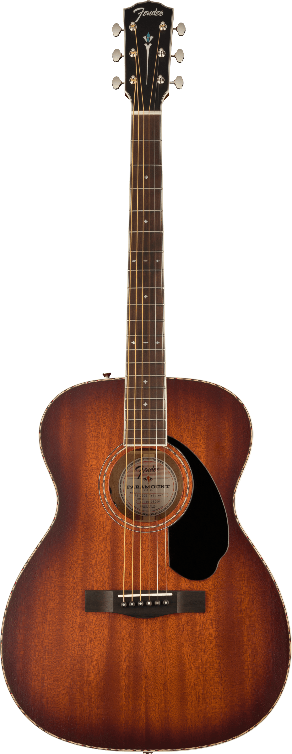 Fender PO-220E Mahogany Orchestra Acoustic Guitar - Aged Cognac Burst - Joondalup Music Centre
