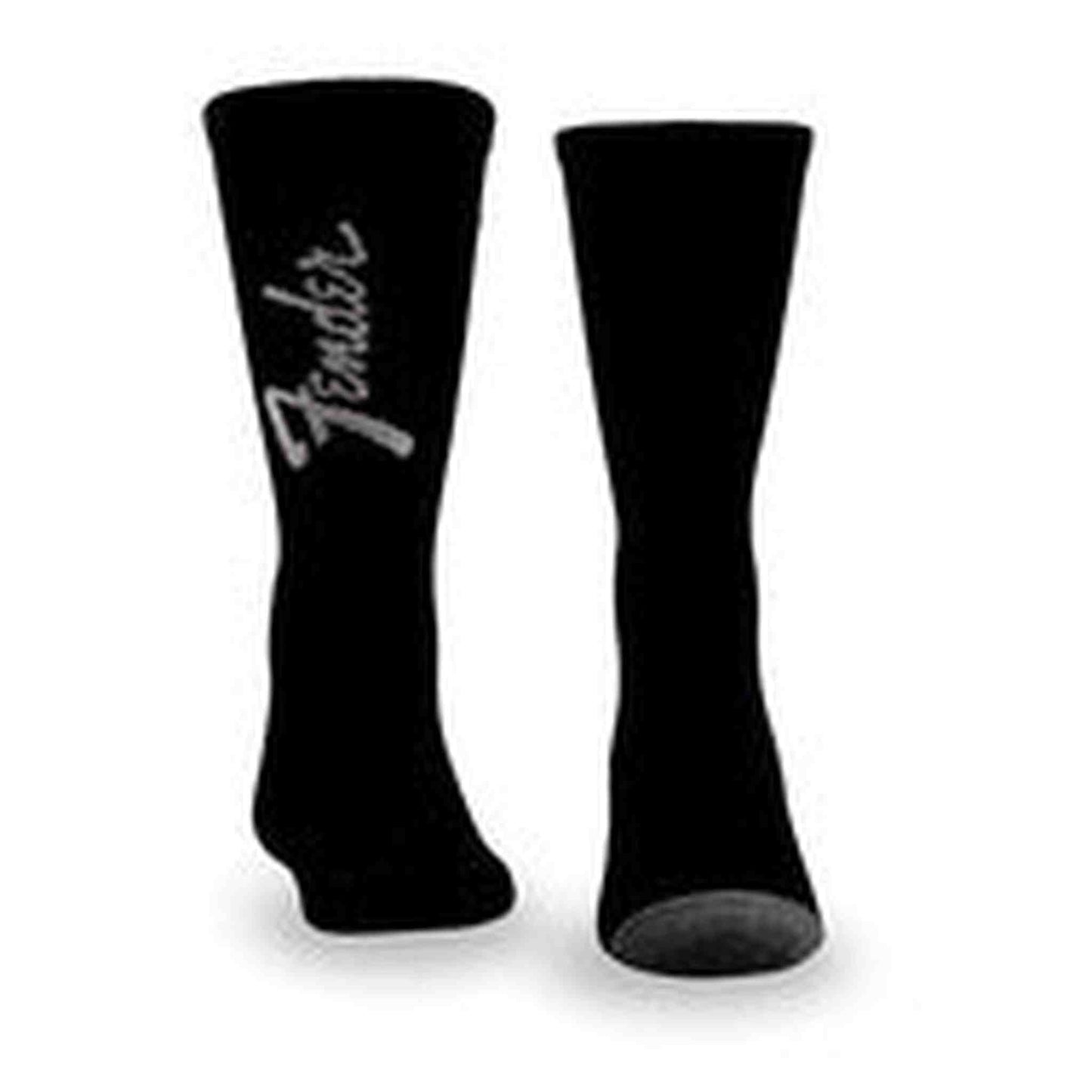 FENDER SOCKS - EXPLODED LOGO - LARGE - BLACK - 3PK - Joondalup Music Centre