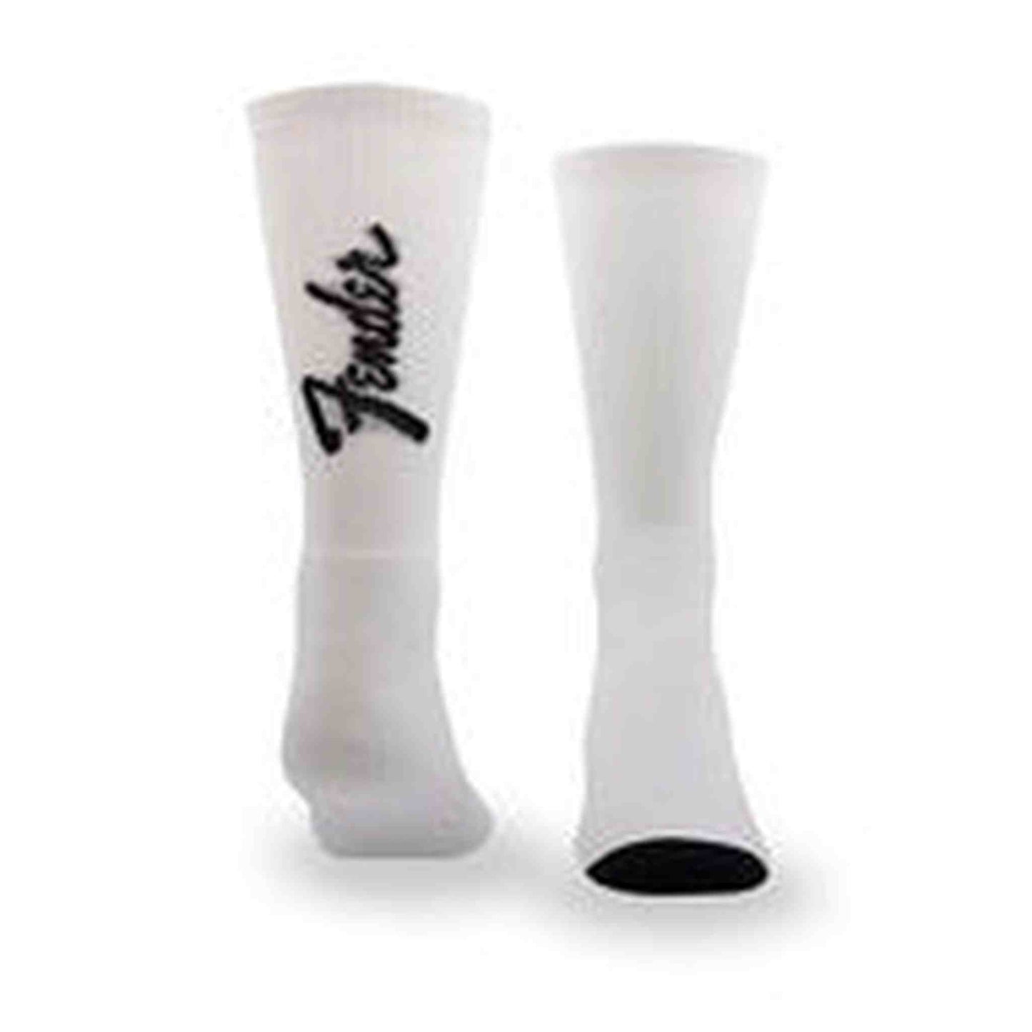 FENDER SOCKS - EXPLODED LOGO - LARGE - WHITE - 3PK - Joondalup Music Centre