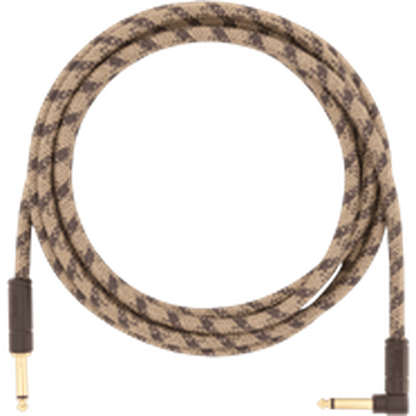 Fender Festival Hemp Right Angle Instrument Cable 10ft - Brown Stripe - Joondalup Music Centre
