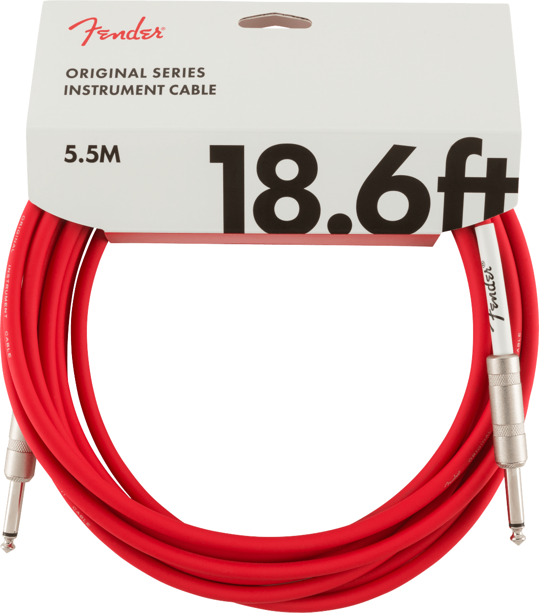 Fender Original Series Instrument Cable 18ft - Fiesta Red - Joondalup Music Centre