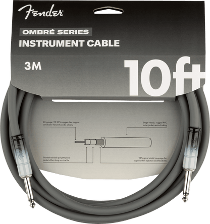 Fender Ombre Instrument Cable 10ft - Silver Smoke - Joondalup Music Centre