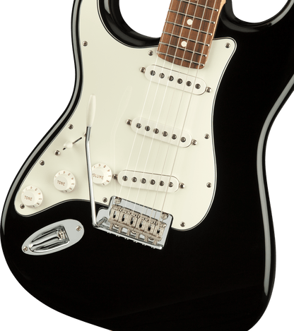 Fender Player Stratocaster Electric Guitar L/H - Pau Ferro/ Black - Joondalup Music Centre
