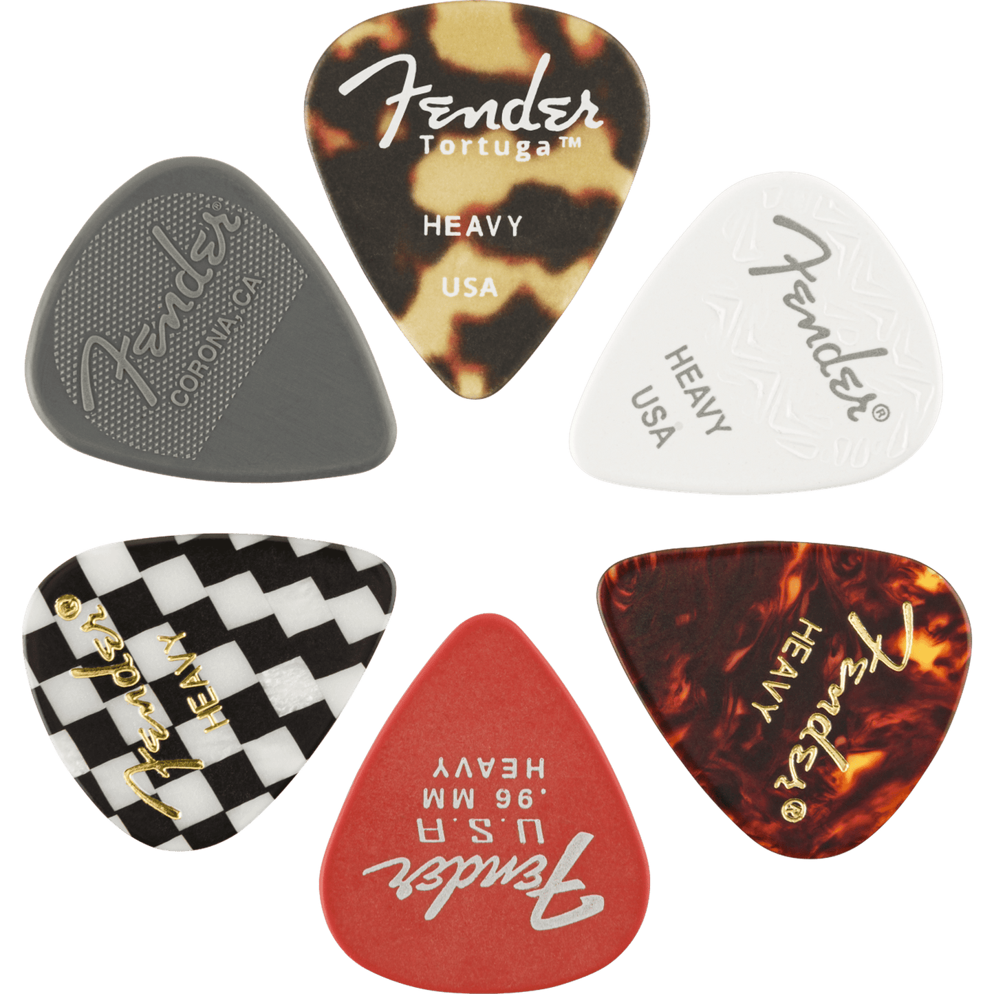Fender Pick Pack 351 Shape Material Medley Heavy - Joondalup Music Centre