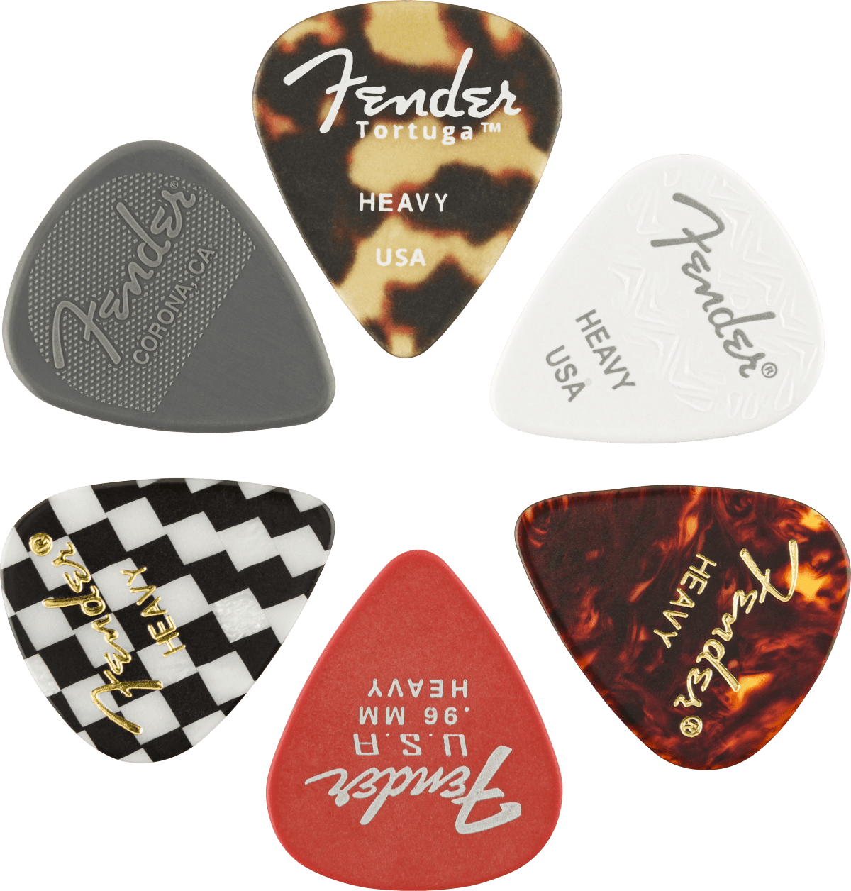 Fender Pick Pack 351 Shape Material Medley Heavy - Joondalup Music Centre