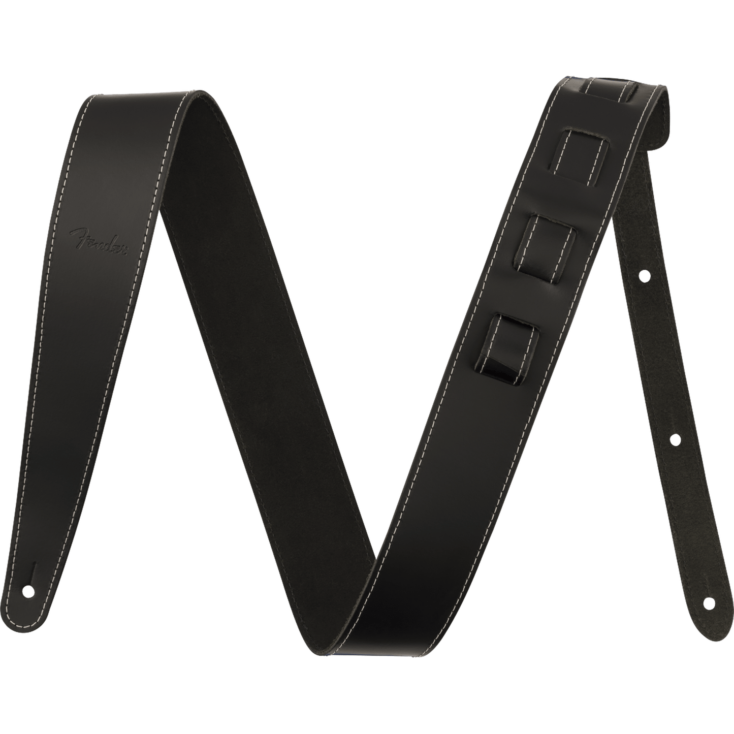 Fender Essentials Leather Strap Black - Joondalup Music Centre