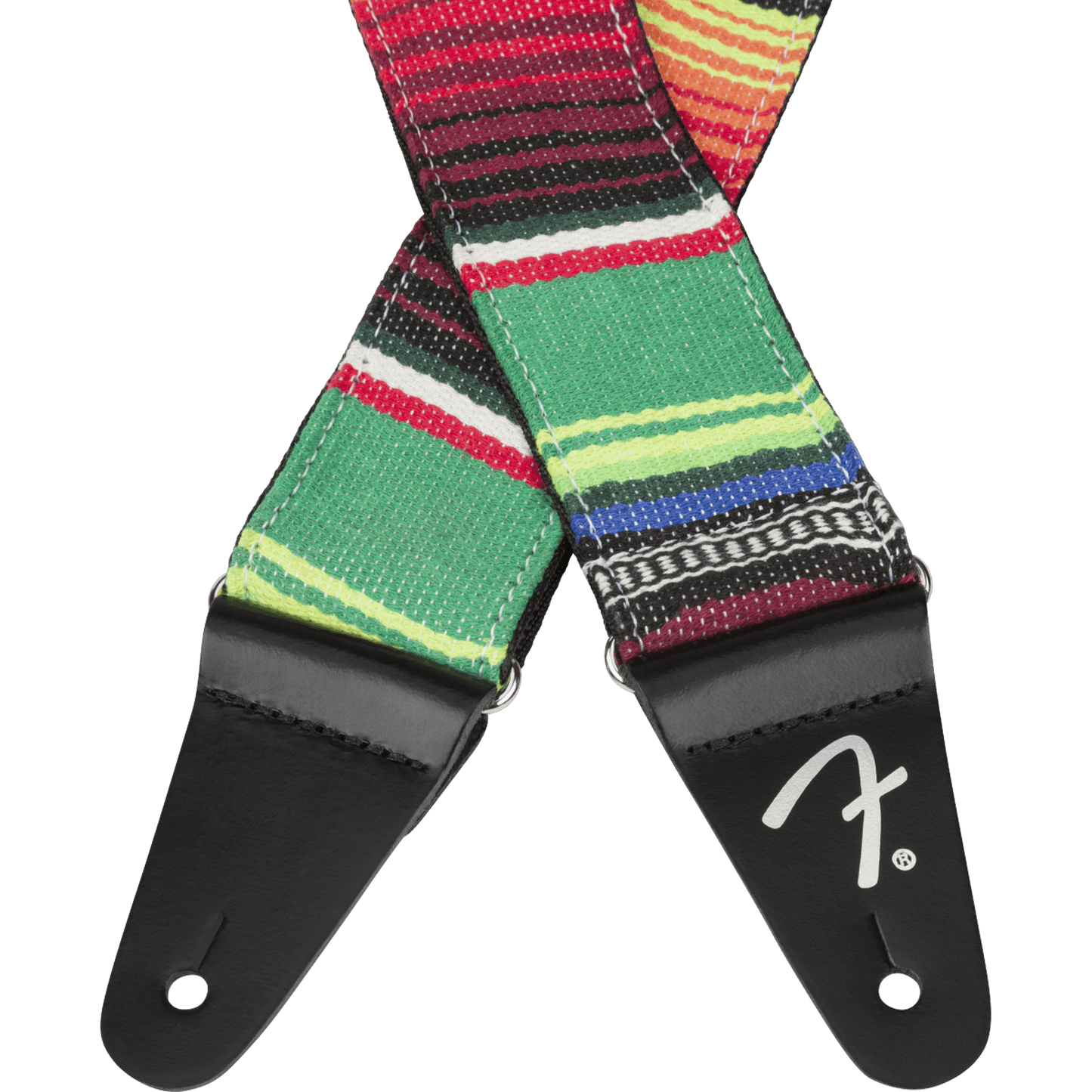 FENDER 2 SERAPE STRAP GREEN MULTI - Joondalup Music Centre