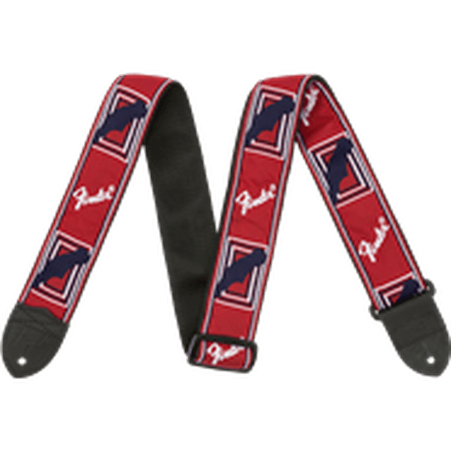 Fender Monogrammed Strap Red/ White/ Blue - Joondalup Music Centre
