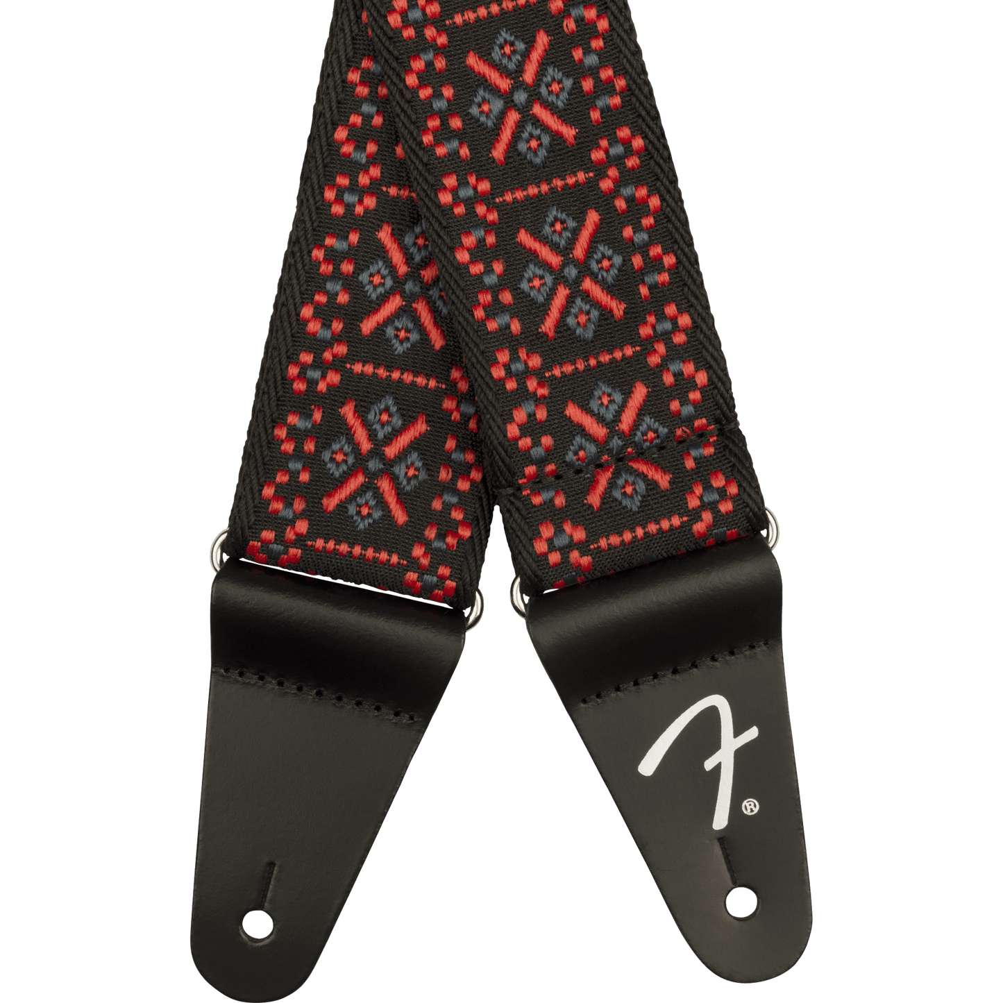 Fender Pasadena Woven Guitar Strap - Lattice Red - Joondalup Music Centre