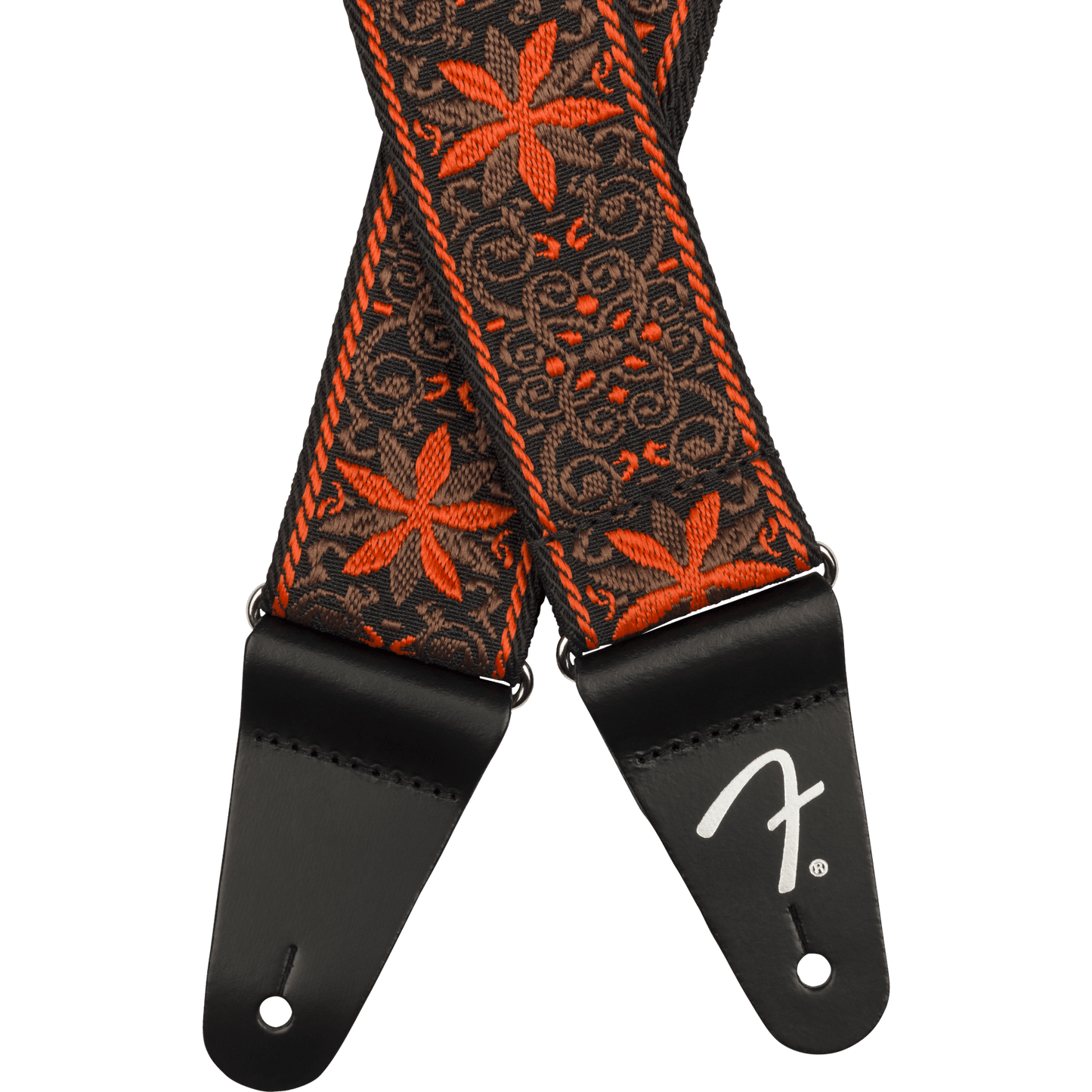 FENDER PASADENA WOVEN GUITAR STRAP - ORANGE WALLFLOWER - Joondalup Music Centre