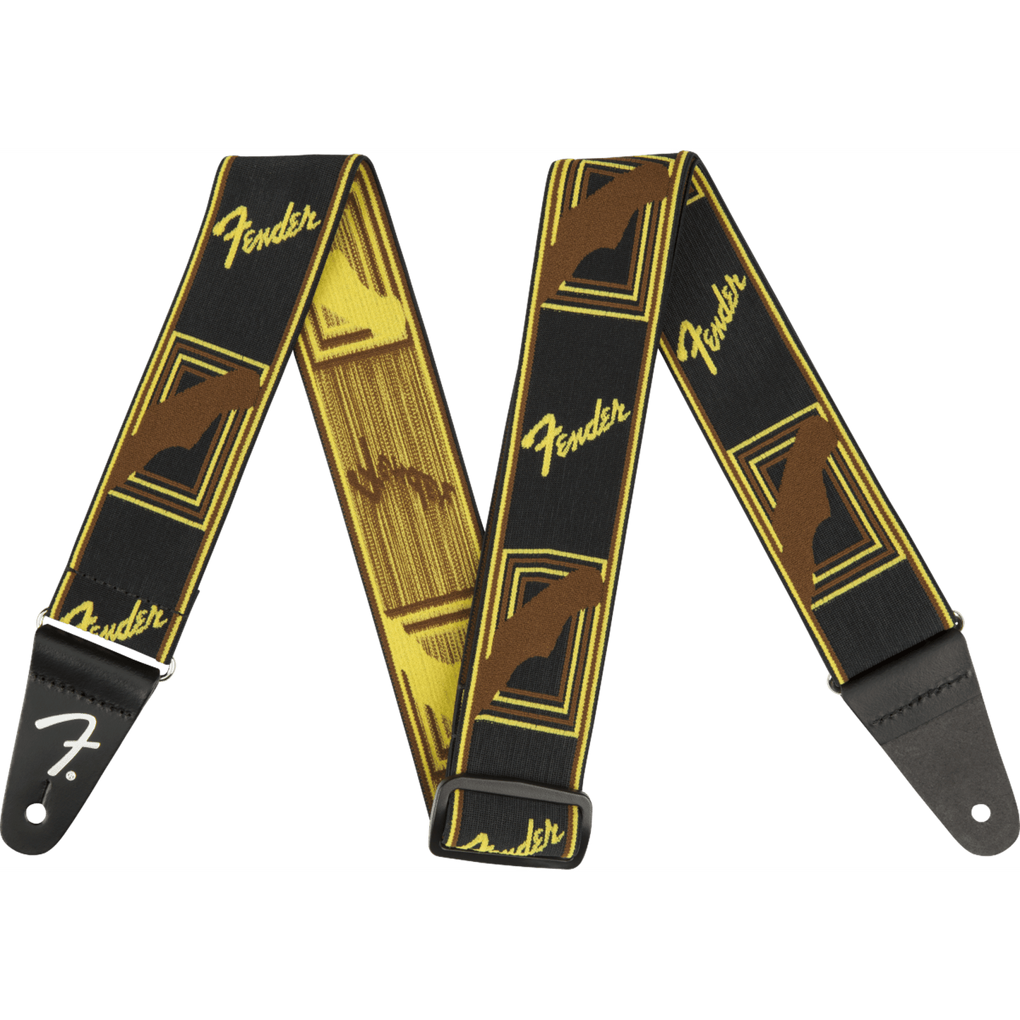 Fender Weighless Monogram - Black/Yellow/Brown - Joondalup Music Centre