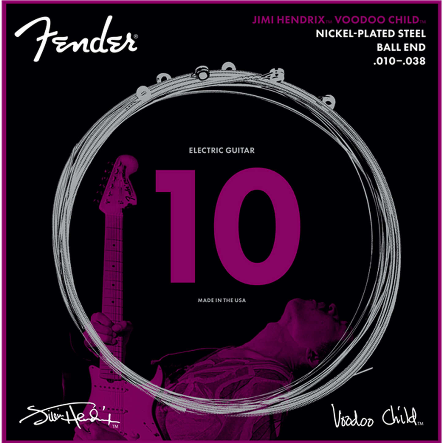 Fender Jimi Hendrix Voodoo Child Electric Guitar Strings - 10-38 - Joondalup Music Centre