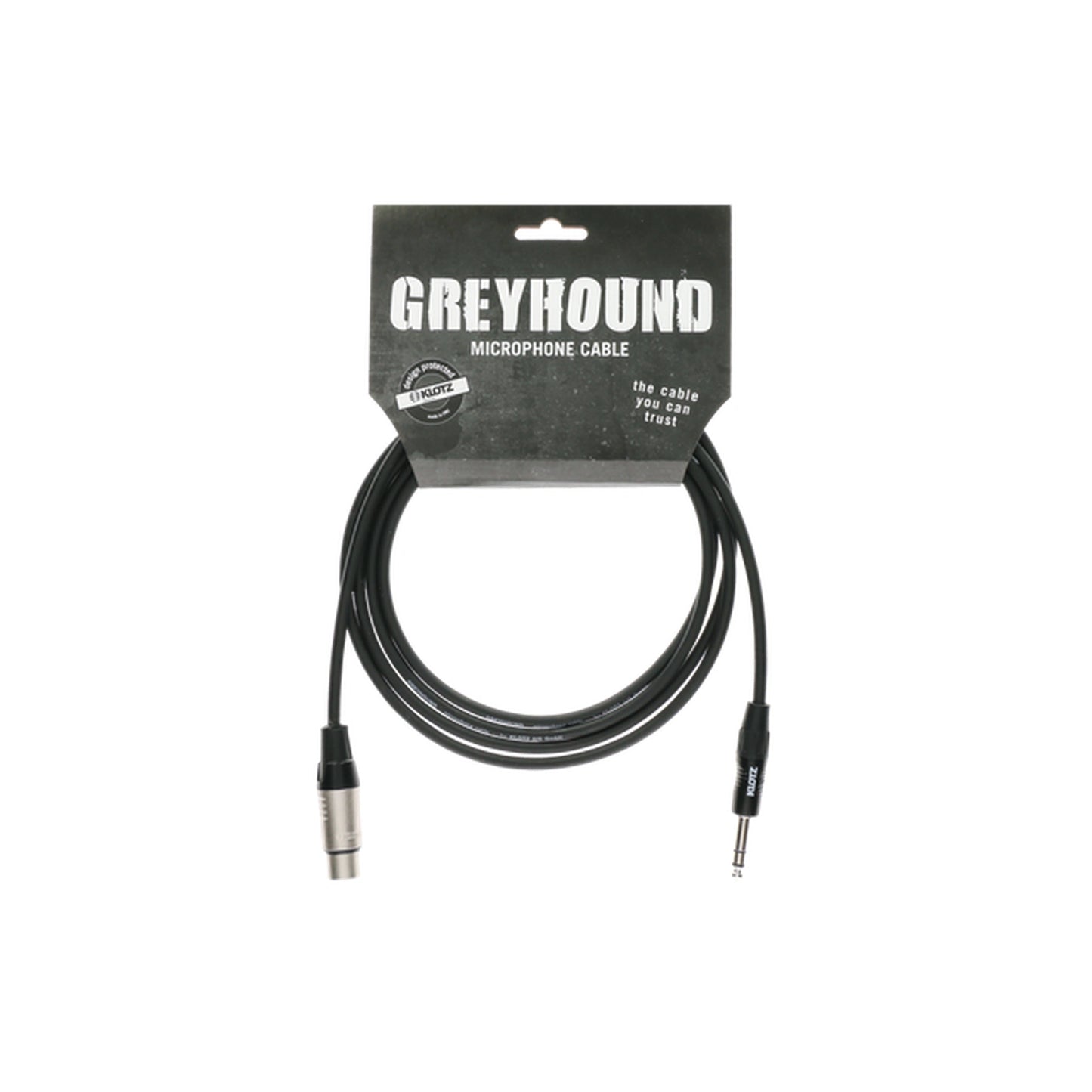Klotz GRG1FP0300 XLR/F/M Jack Greyhound Microphone Cable - 3m