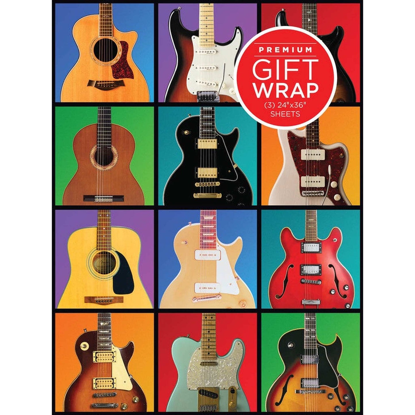 GIFT WRAPPING PAPER GUITAR RETRO THEME - Joondalup Music Centre