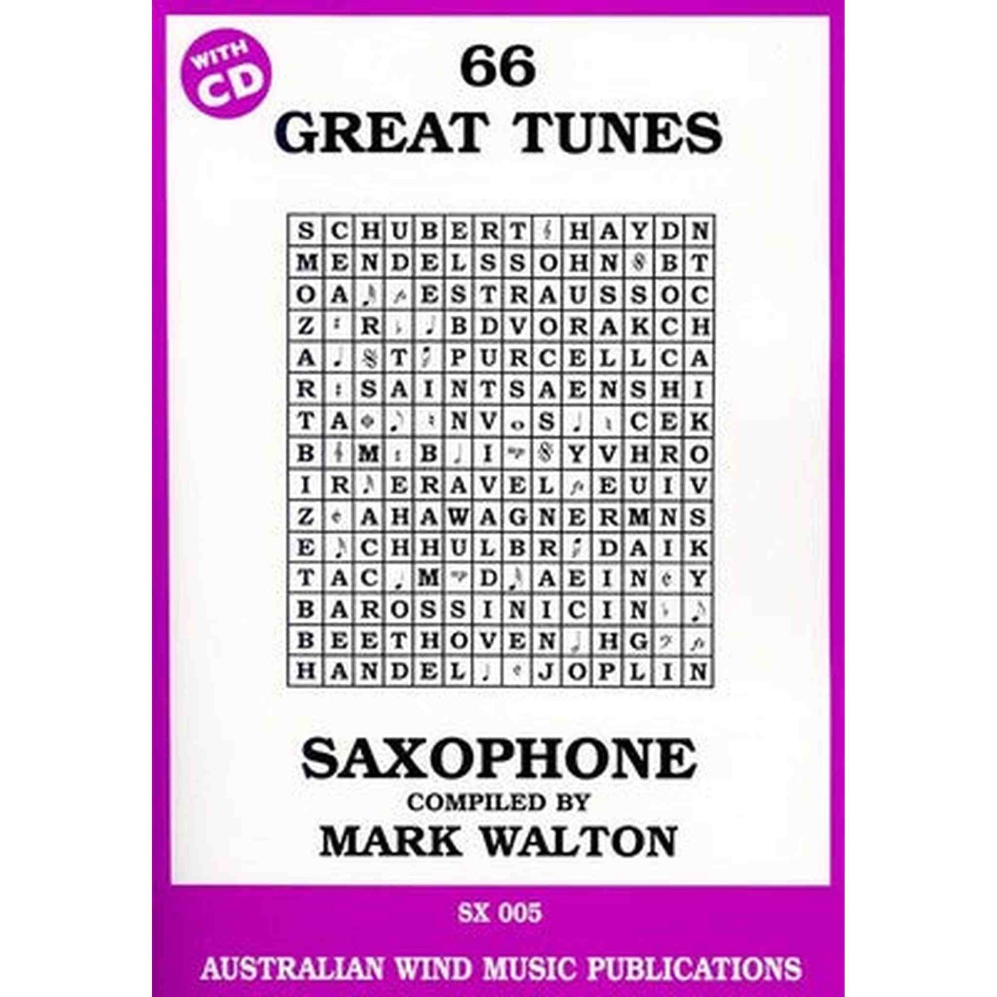 66 Great Tunes Tenor Saxophone Bk/CD - Joondalup Music Centre
