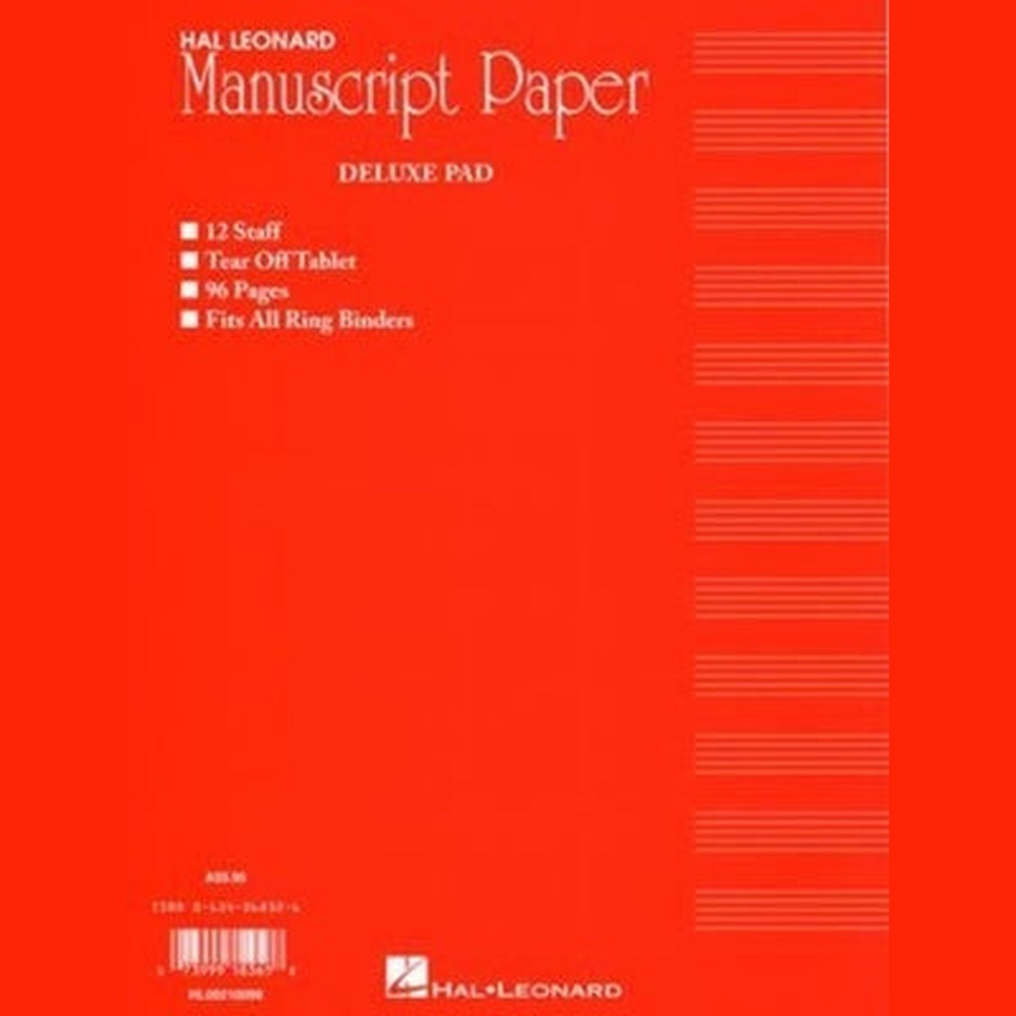 Deluxe Manuscript Pad 96pg Red Australian - Joondalup Music Centre