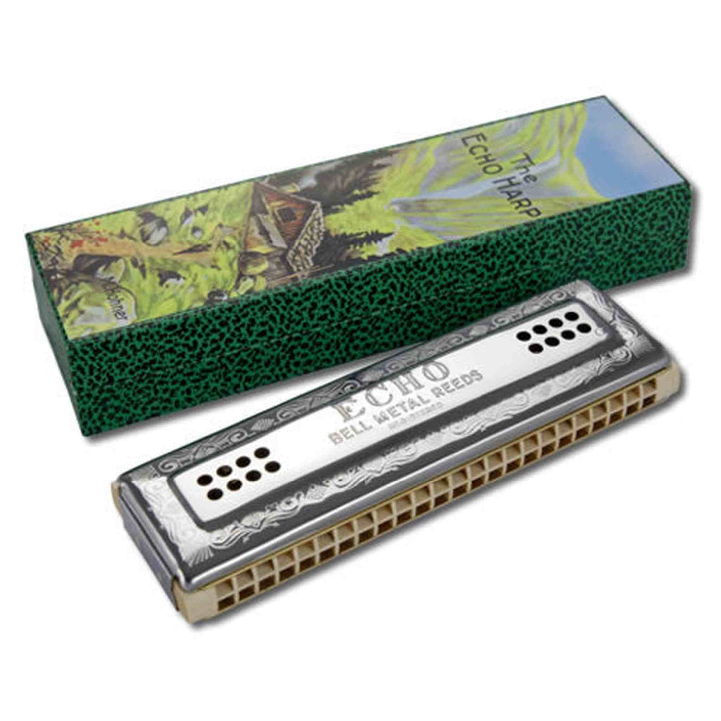 Hohner Echo Harp 48 Reed Tremolo Harmonica - C/G Major Diatonic - Joondalup Music Centre