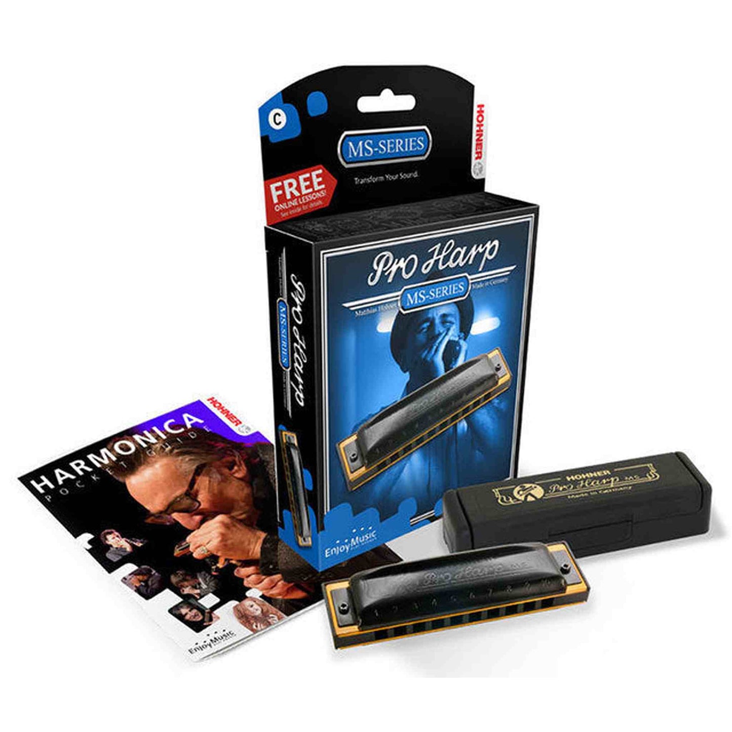 Honer Ms Series Pro Harp Harmonica - D - Joondalup Music Centre