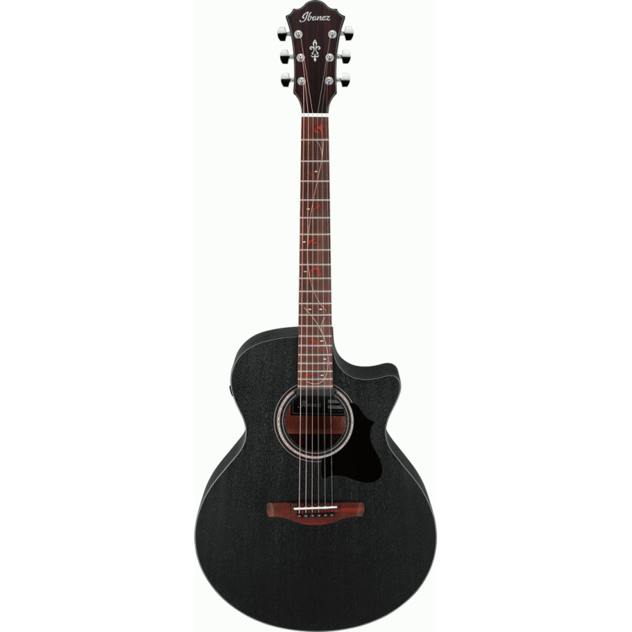IBANEZ AE295 ACOUSTIC GUITAR WEATHERED BLACK OPEN PORE Joondalup