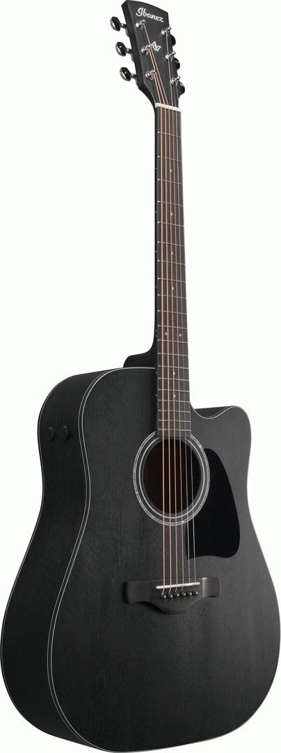 Ibanez AW1040CE Open Pore All Solid Acoustic Guitar - Weathered Black - Joondalup Music Centre