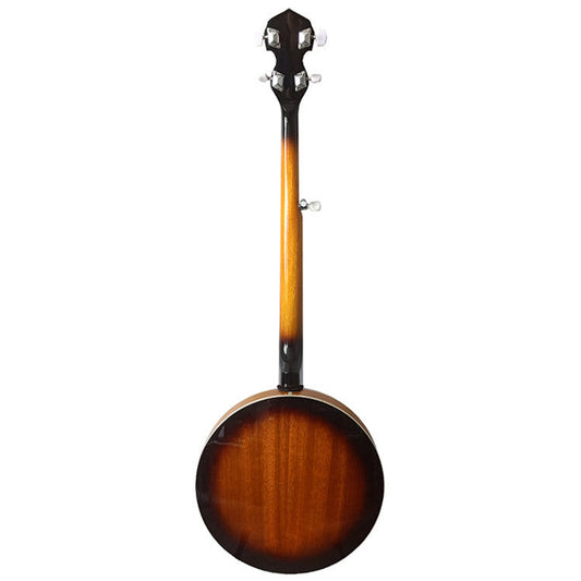 J. REYNOLDS 5-STRING BANJO WITH RESONATOR IN 2-TONE SUNBURST GLOSS - Joondalup Music Centre